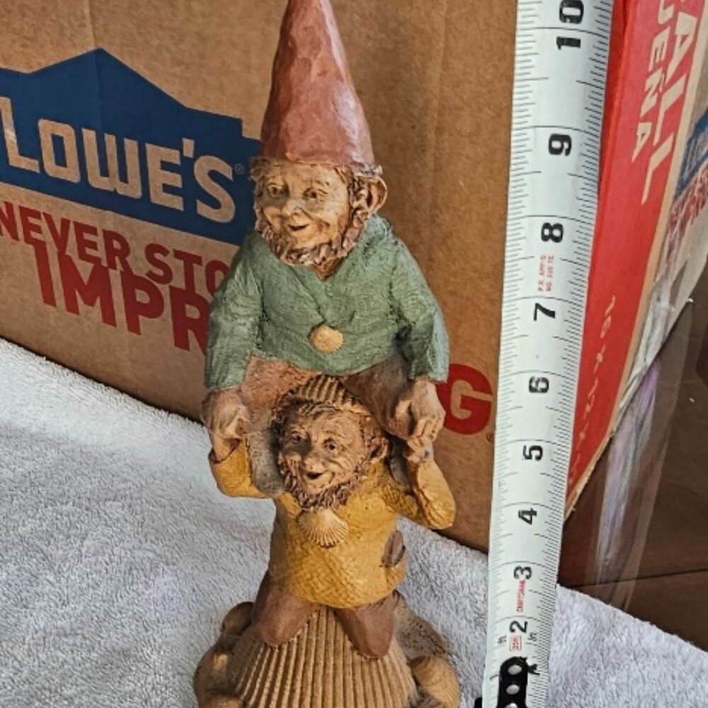 Tom Clark Gnome Gnomes Tim & Randy On Seashells Clams 1984 EUC